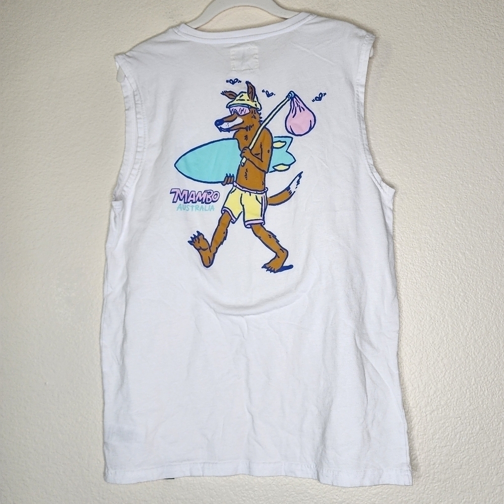 Mambo Australia White Graphic Tank M - Picture 3 of 6